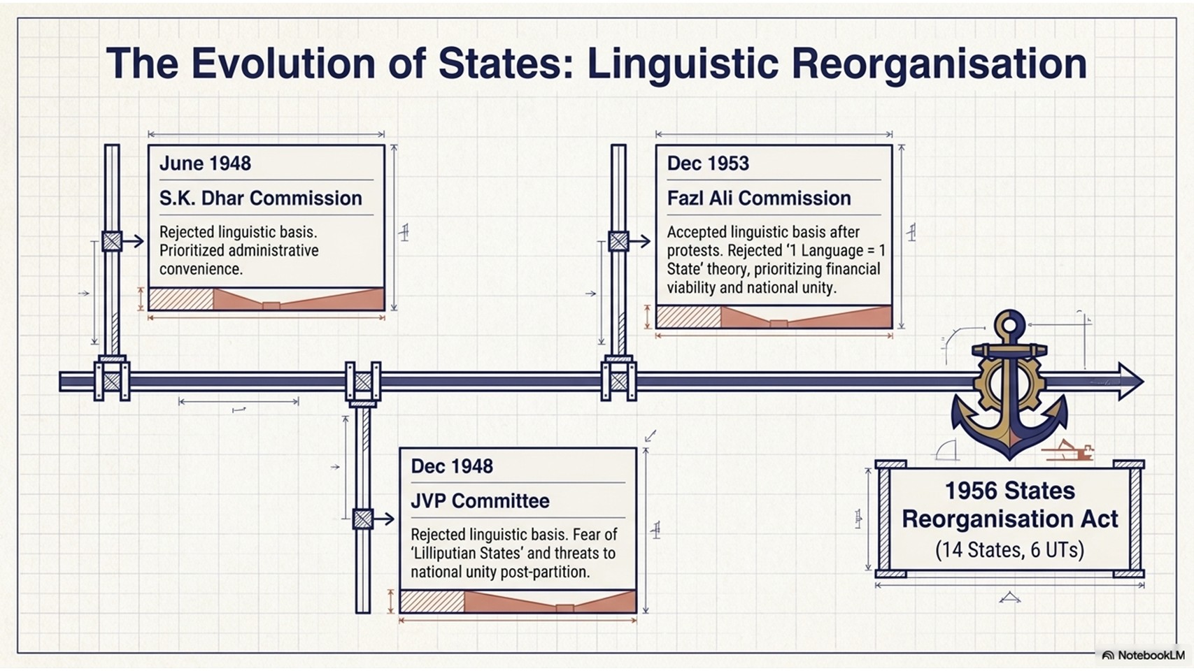 Timeline of State Reorganisation Commissions